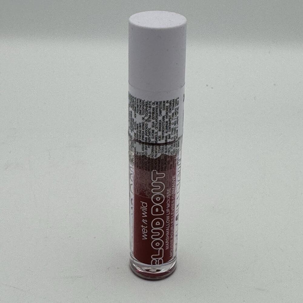 wet n wild Lip Cream Cloud Pout w/Marshmallow Dark Red I'm On Cloud Wine Sealed